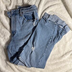 Abercrombie & Fitch Women's Sky Blue High Rise Jeans